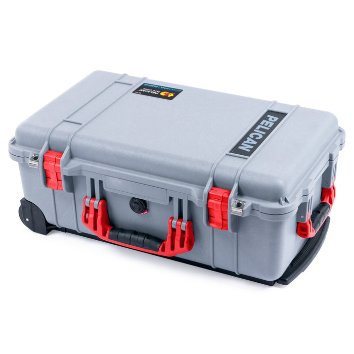 Pelican 1510 Case - Silver & Red - Empty (Case Only)