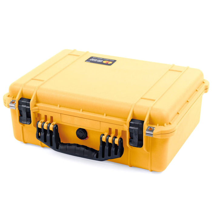 Pelican 1520 Case, Yellow with Black Handle & Latches ColorCase