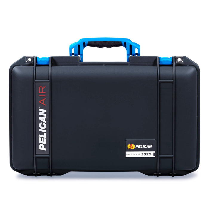 Pelican 1525 Air Case, Black with Blue Handle & Latches ColorCase