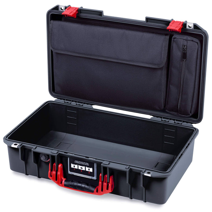 Pelican 1525 Air Case, Black with Red Handle & Latches ColorCase