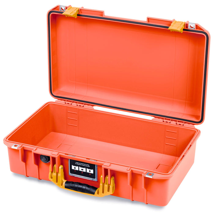 Pelican 1525 Air Case, Orange with Yellow Handle & Latches None (Case Only) ColorCase 015250-0000-150-241
