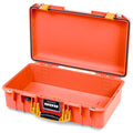 Pelican 1525 Air Case, Orange with Yellow Handle & Latches None (Case Only) ColorCase 015250-0000-150-241