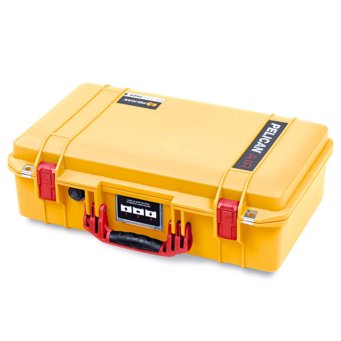 Pelican 1525 Air Case, Yellow with Red Handle & Latches ColorCase