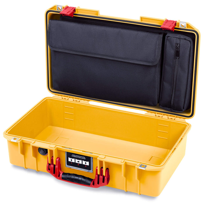 Pelican 1525 Air Case, Yellow with Red Handle & Latches ColorCase