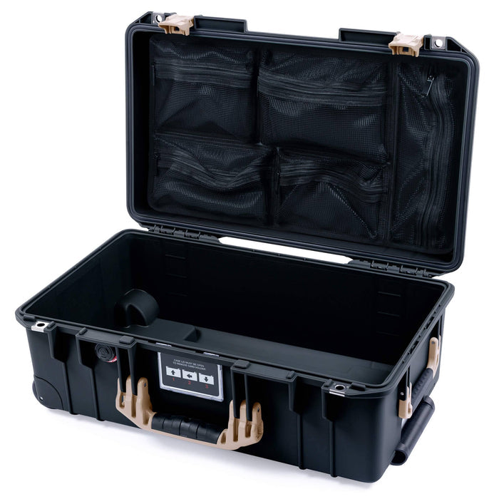 Pelican 1535 Air Carry - on Case - Black & Desert Tan - Mesh Lid Organizer Only