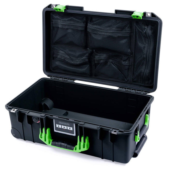 Pelican 1535 Air Carry - on Case - Black & Lime Green - Mesh Lid Organizer Only