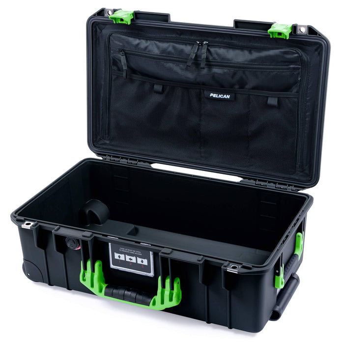 Pelican 1535 Air Carry - on Case - Black & Lime Green - TRVL Lid Organizer Only