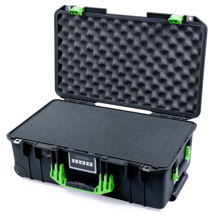 Pelican 1535 Air Carry - on Case - Black & Lime Green - Pick & Pluck Foam / Convoluted Lid Foam