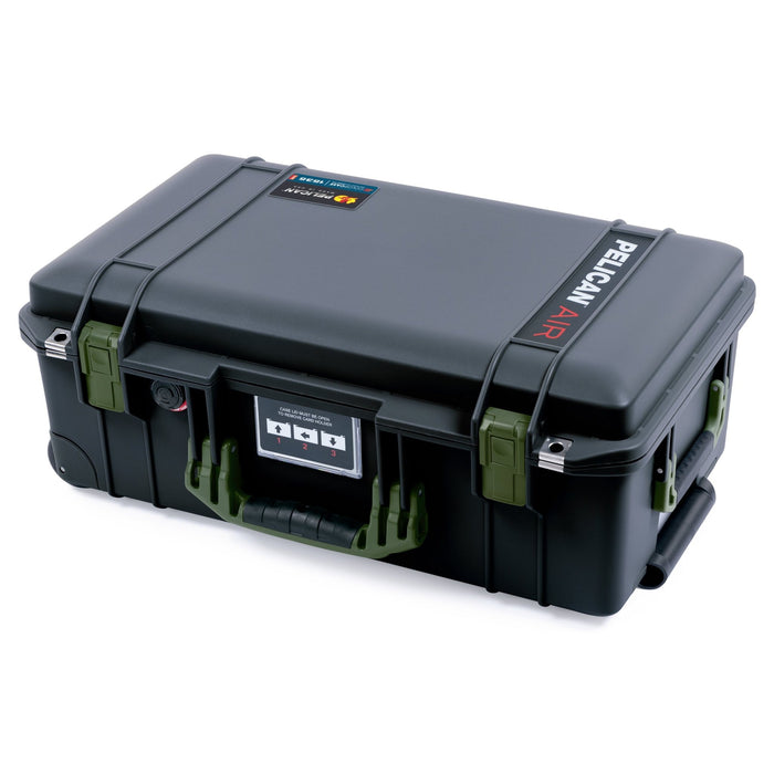 Pelican 1535 Air Carry - on Case - Black & OD Green - Empty