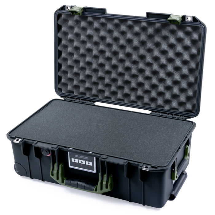 Pelican 1535 Air Carry - on Case - Black & OD Green - Pick & Pluck Foam / Convoluted Lid Foam