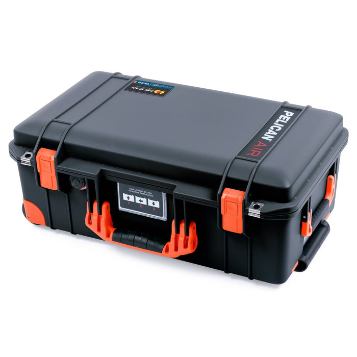 Pelican 1535 Air Carry - on Case - Black & Orange Trolley - Empty