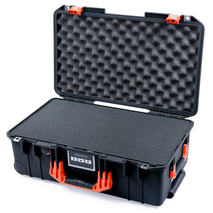 Pelican 1535 Air Carry - on Case - Black & Orange - Pick & Pluck Foam / Convoluted Lid Foam