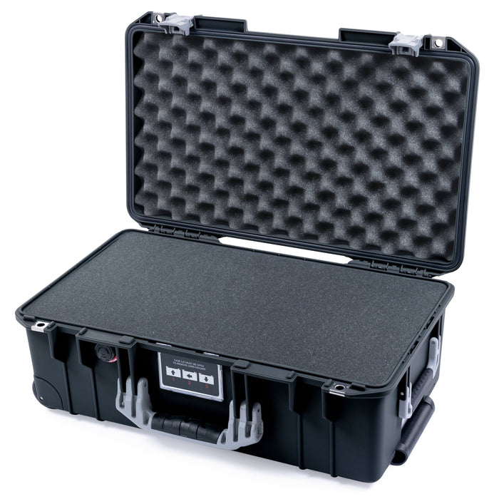 Pelican 1535 Air Carry - on Case - Black & Silver - Pick & Pluck Foam / Convoluted Lid Foam