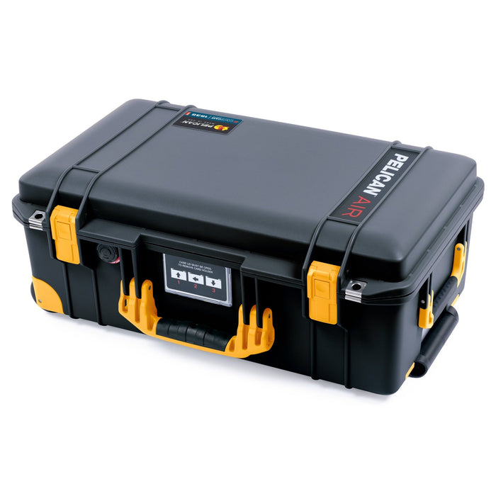 Pelican 1535 Air Carry - on Case - Black & Yellow Trolley - Empty