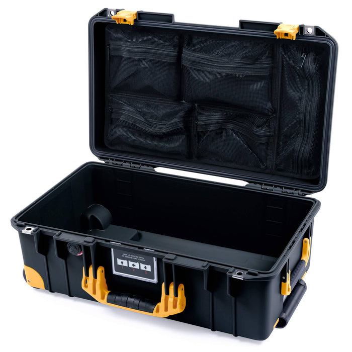 Pelican 1535 Air Carry - on Case - Black & Yellow Trolley - Mesh Lid Organizer Only