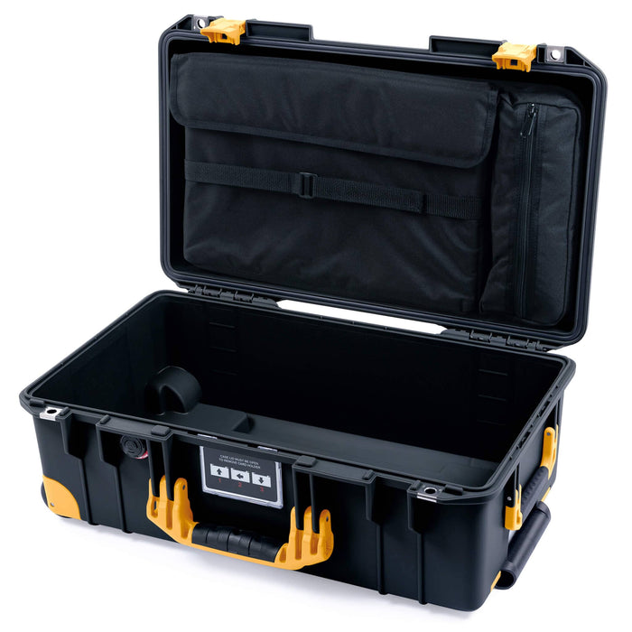 Pelican 1535 Air Carry - on Case - Black & Yellow Trolley - Computer Lid Organizer Only