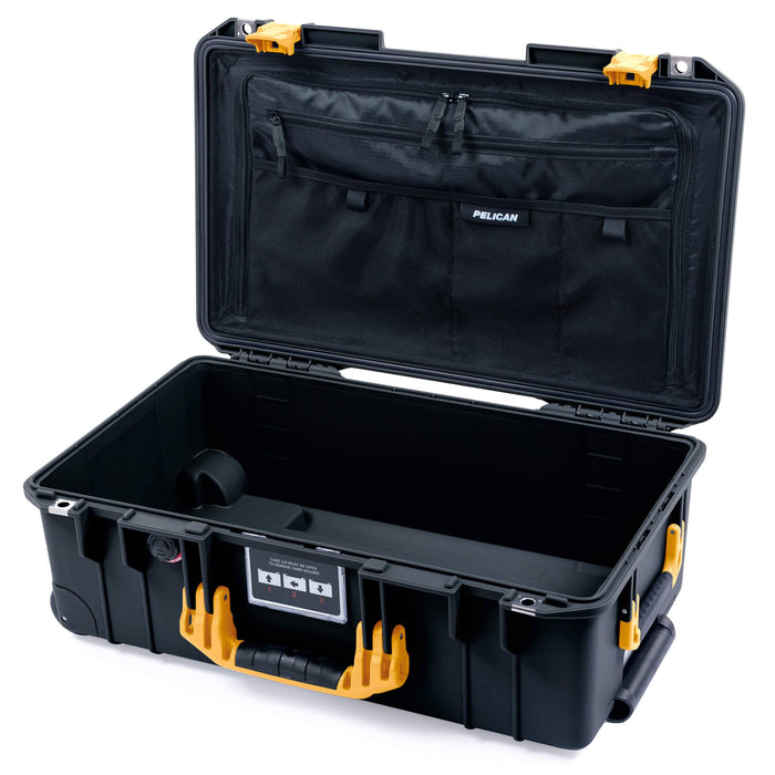 Pelican 1535 Air Carry - on Case - Black & Yellow - TRVL Lid Organizer Only