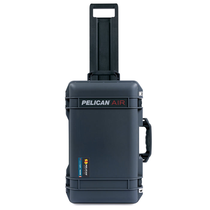 Pelican 1535 Air Carry-on Case - Charcoal & Black Trolley - Upright View Front