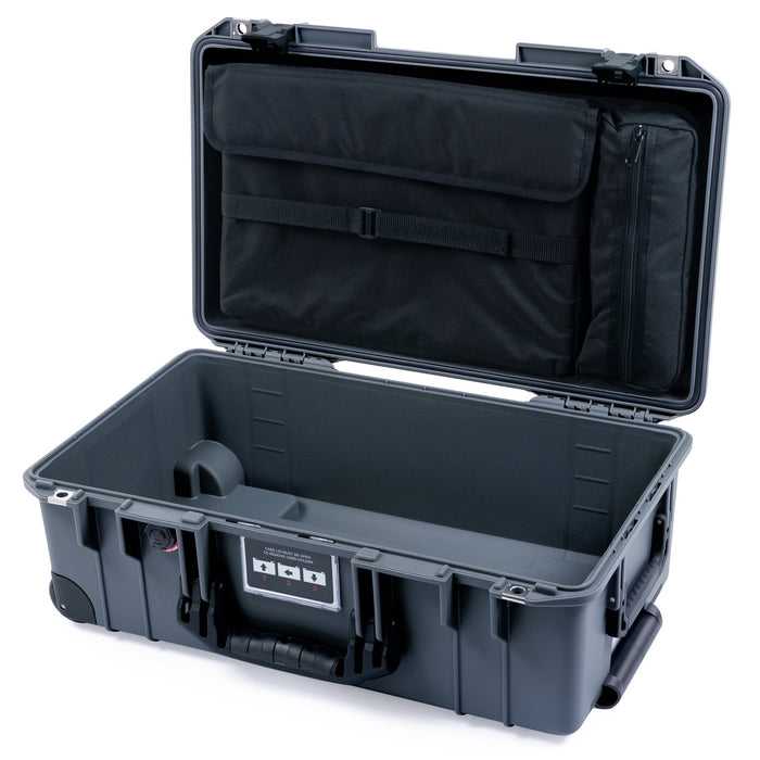 Pelican 1535 Air Carry-on Case - Charcoal & Black Trolley - Computer Lid Organizer Only