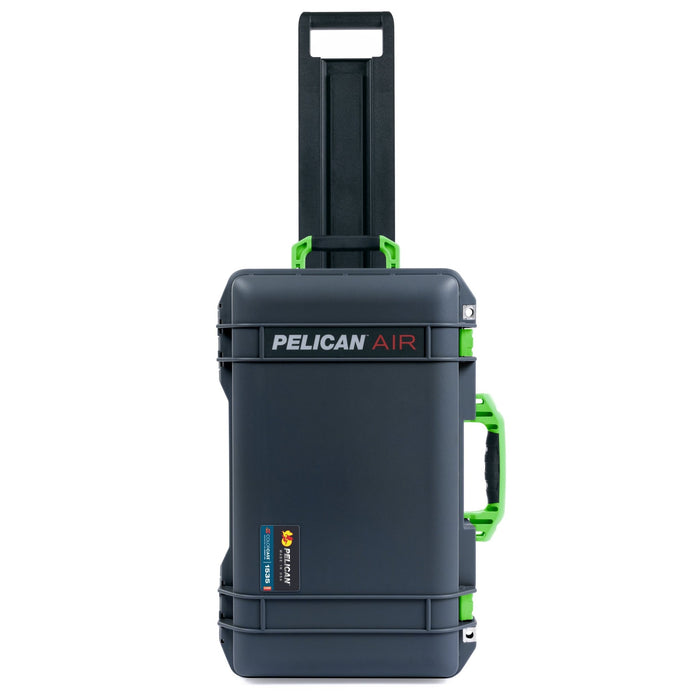Pelican 1535 Air Carry - on Case - Charcoal & Lime Green Trolley - Empty