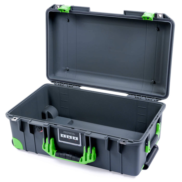 Pelican 1535 Air Carry - on Case - Charcoal & Lime Green Trolley - Empty