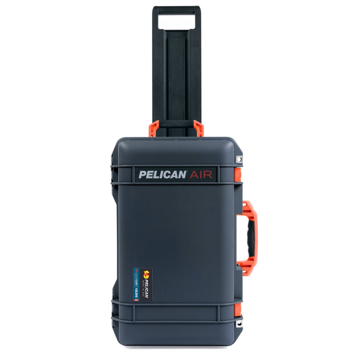 Pelican 1535 Air Carry - on Case - Charcoal & Orange Trolley - Empty