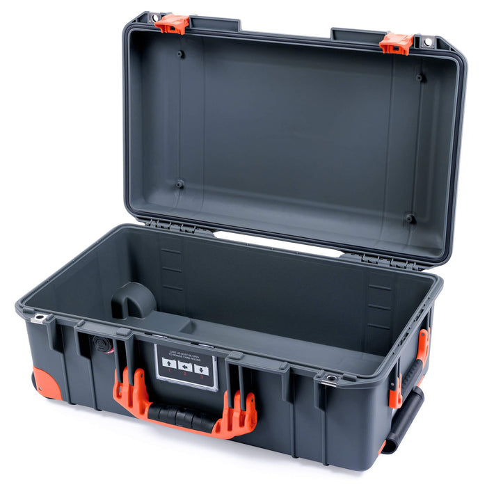Pelican 1535 Air Carry - on Case - Charcoal & Orange Trolley - Empty