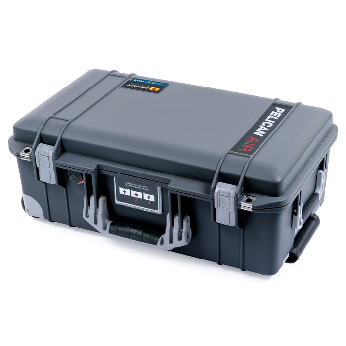 Pelican 1535 Air Carry - on Case - Charcoal & Silver Trolley - Empty