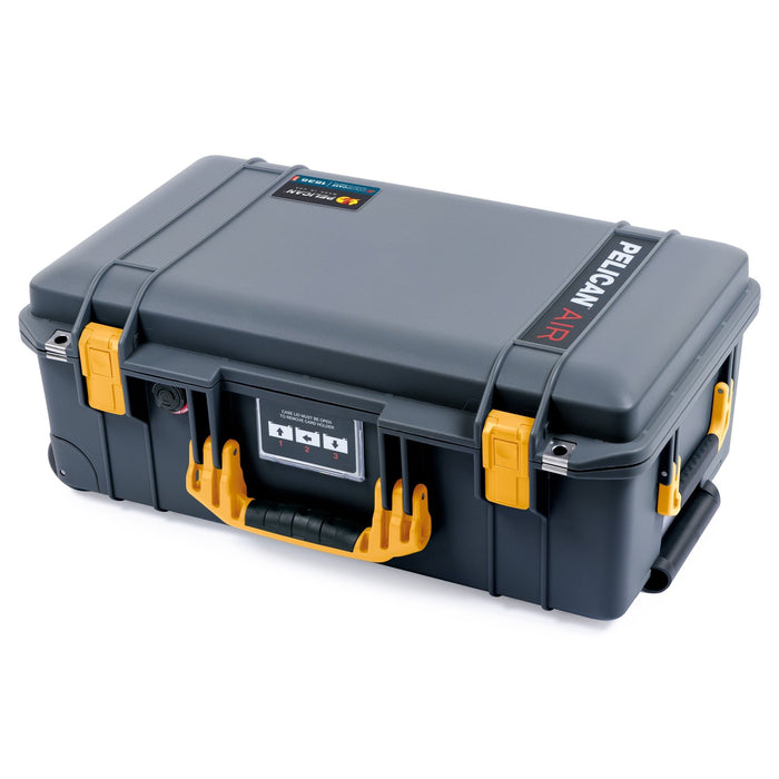 Pelican 1535 Air Carry - on Case - Charcoal & Yellow - Empty