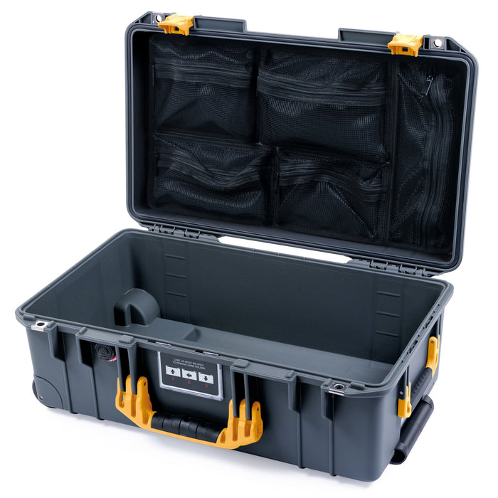 Pelican 1535 Air Carry - on Case - Charcoal & Yellow - Mesh Lid Organizer Only