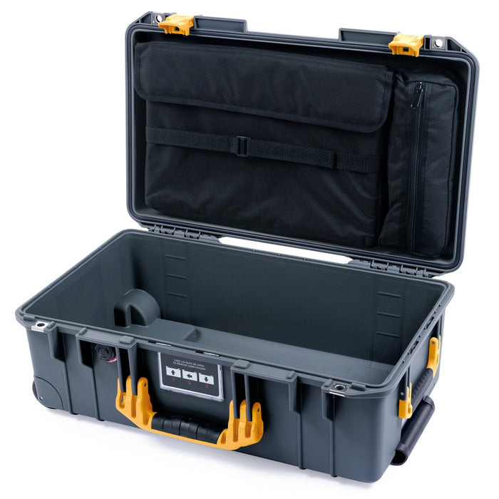 Pelican 1535 Air Carry - on Case - Charcoal & Yellow - Computer Lid Organizer Only
