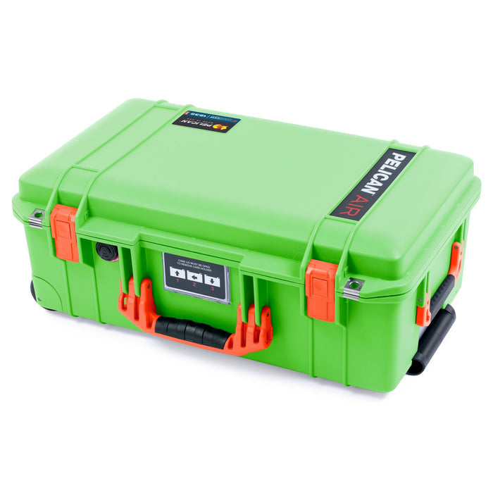 Pelican 1535 Air Carry - on Case - Lime Green & Orange - Empty