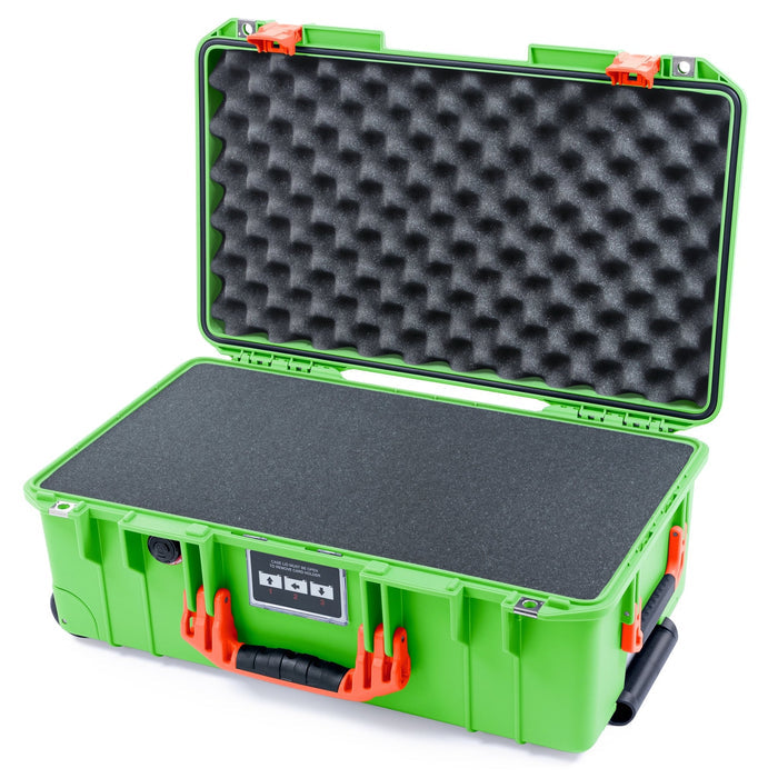 Pelican 1535 Air Carry - on Case - Lime Green & Orange - Pick & Pluck Foam / Convoluted Lid Foam