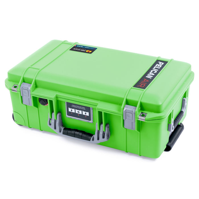 Pelican 1535 Air Carry - on Case - Lime Green & Silver - Empty