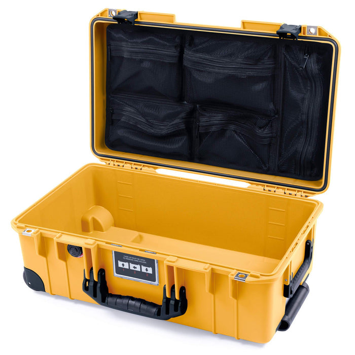 Pelican 1535 Air Carry - on Case - Yellow & Black Trolley - Mesh Lid Organizer Only