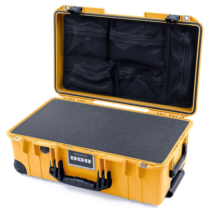 Pelican 1535 Air Carry-on Case - Yellow & Black Trolley