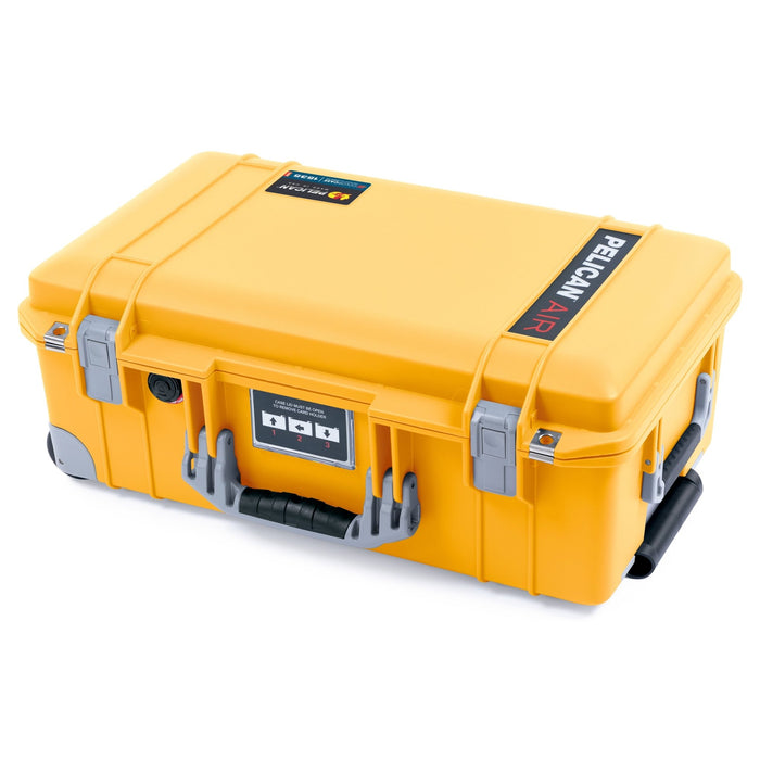 Pelican 1535 Air Carry - on Case - Yellow & Silver Trolley - Empty