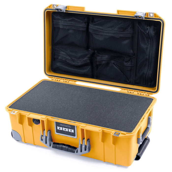 Pelican 1535 Air Carry-on Case - Yellow & Silver Trolley