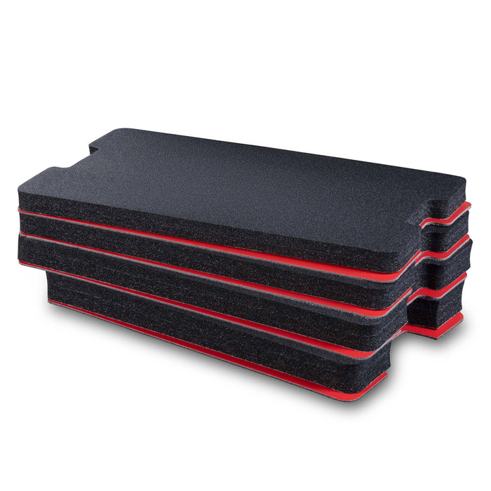 Pelican 1535 Air Tool Foam Kit (Set of 4 Black Foam Inserts, 3 Red Plastic Backers & One Red Bottom Foam) ColorCase