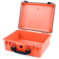 Pelican 1550 Case, Orange with Black Handle & Latches None (Case Only) ColorCase 015500-0000-150-110