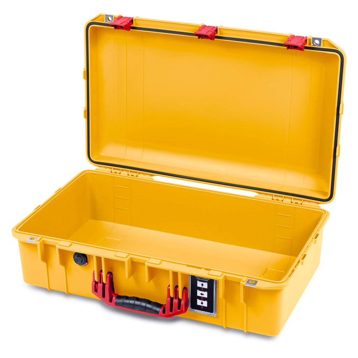 Pelican 1555 Air Case, Yellow with Red Handle & Latches None (Case Only) ColorCase 015550-0000-240-321