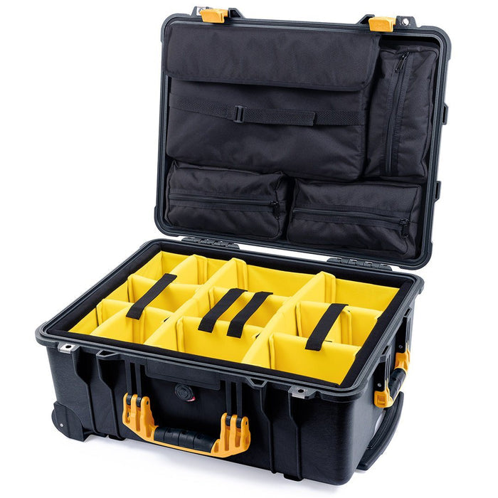 Yellow Padded Dividers / Computer Lid Pouch
