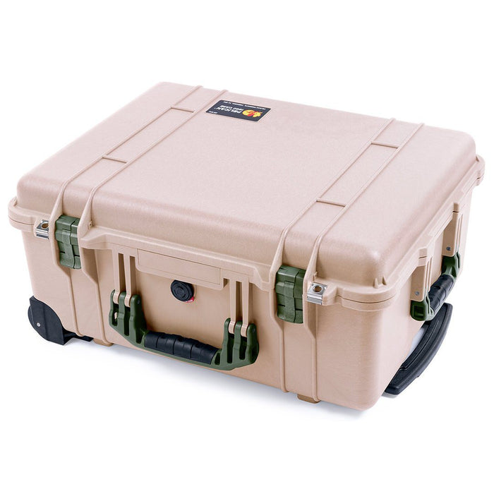 Pelican 1560 Case, Desert Tan with OD Green Handles & Latches ColorCase