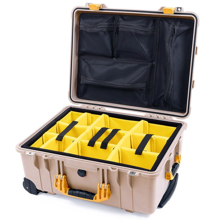 Yellow Padded Dividers / Mesh Lid Organizer