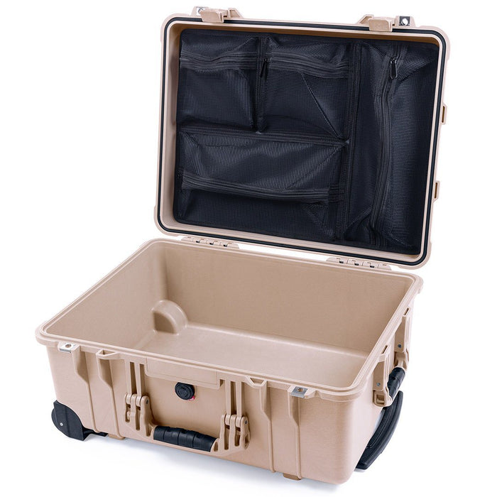 Pelican 1560 Case, Desert Tan Mesh Lid Organizer Only ColorCase 015600-0100-310-310