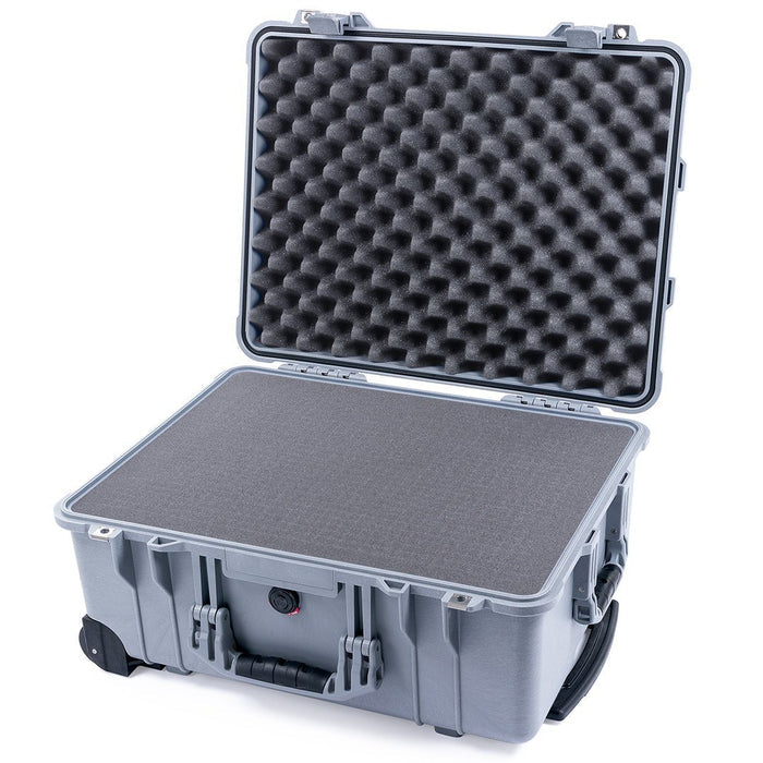 Pelican 1560 Case, Silver Pick & Pluck Foam with Convolute Lid Foam ColorCase 015600-0001-180-180