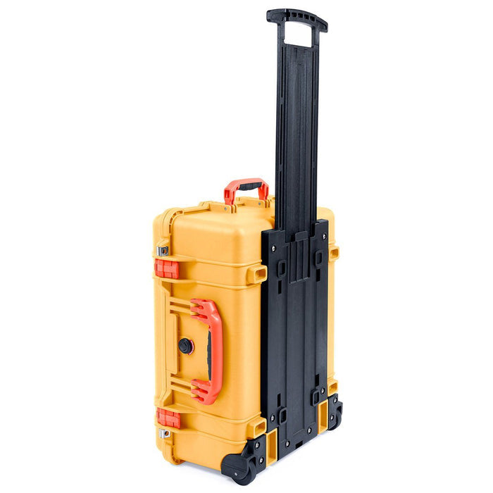Pelican 1560 Case, Yellow with Orange Handles & Latches ColorCase