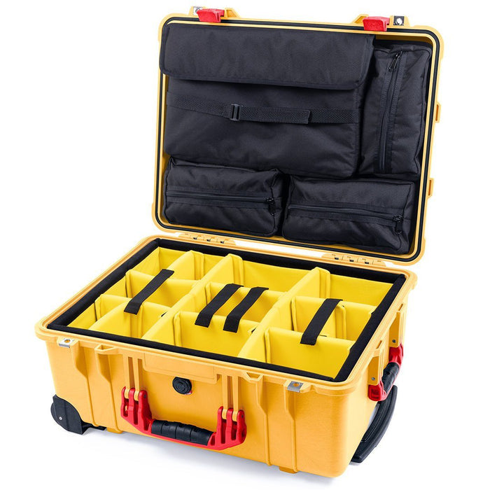 Yellow Padded Dividers / Computer Lid Pouch