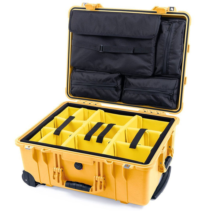 Yellow Padded Dividers / Computer Lid Pouch