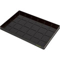 Black plastic DoggieLawn potty tray with grid base, sized to hold a grass pad.
